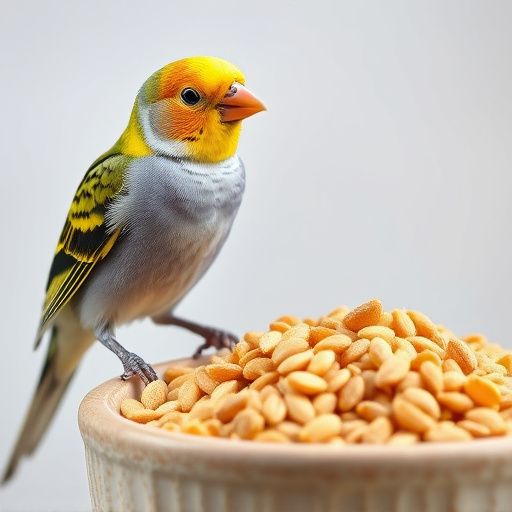 Natural bird food excluding wheat grains