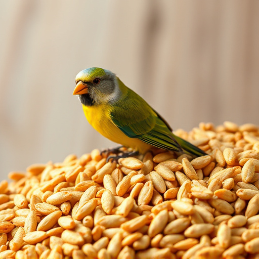 Natural bird food excluding wheat grains