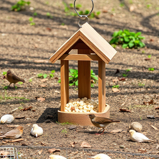 Natural ground feeding station for birds