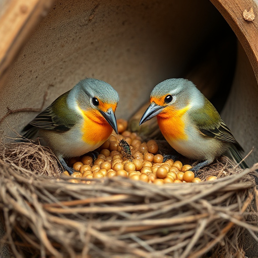 Nesting birds fed soft insects