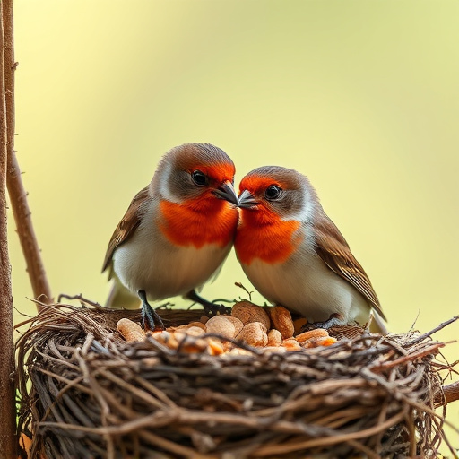 Nesting birds fed soft insects