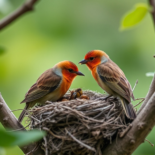 Nesting birds fed soft insects
