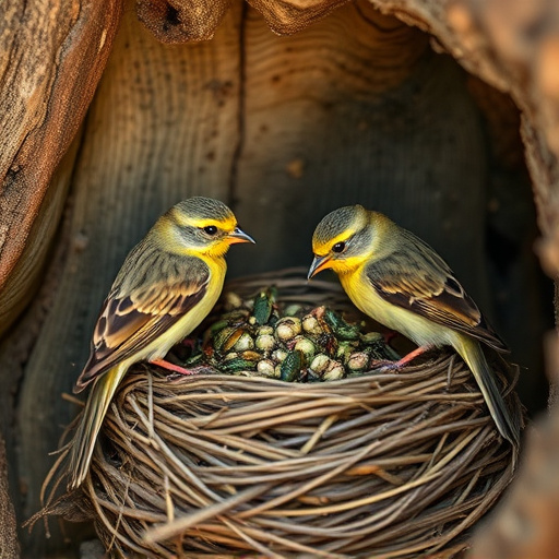 Nesting birds fed soft insects
