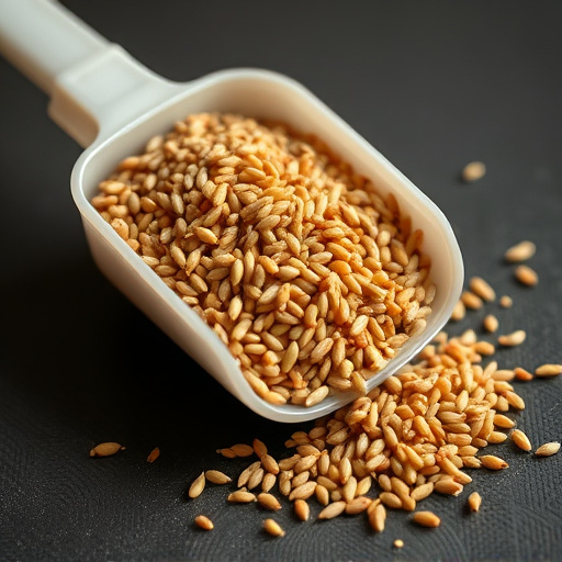 Niger seed in a plastic scoop