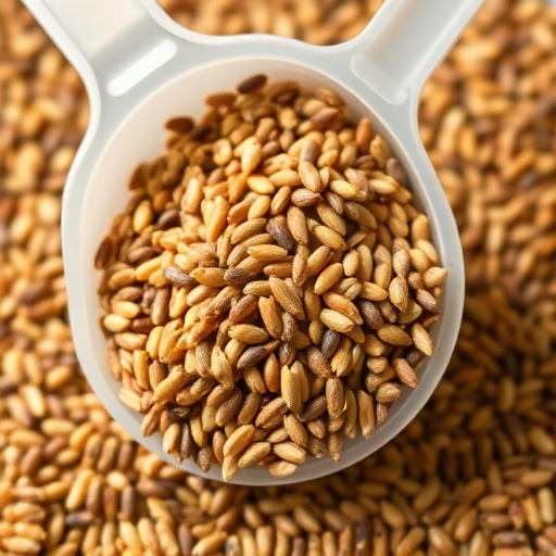 Niger seed in a plastic scoop