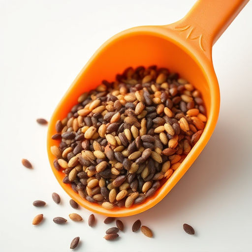 Niger seed in a plastic scoop