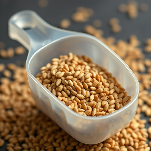 Niger seed in a plastic scoop