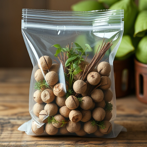 No-germ seeds in transparent bag