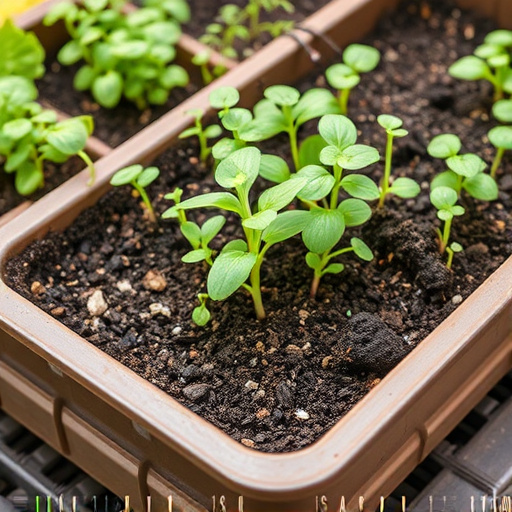 No-grow seed mix on garden tray
