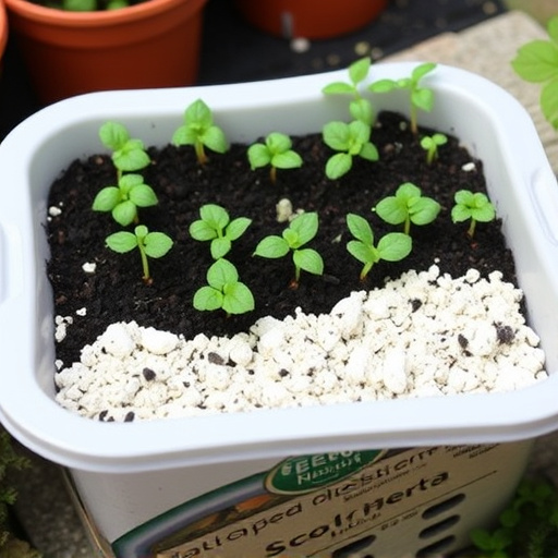 No-grow seed mix on garden tray