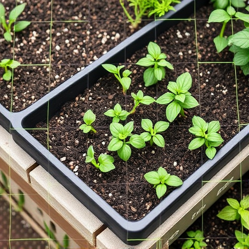 No-grow seed mix on garden tray
