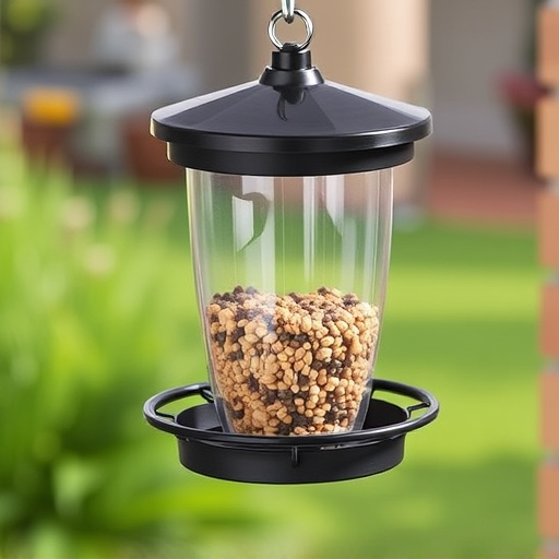 No-mess feeder with built-in seed guard