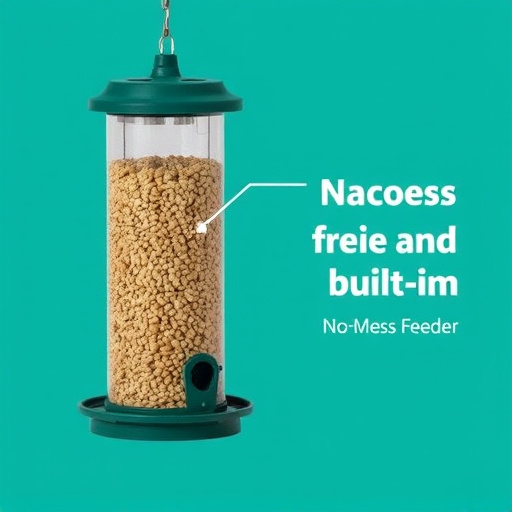 No-mess feeder with built-in seed guard