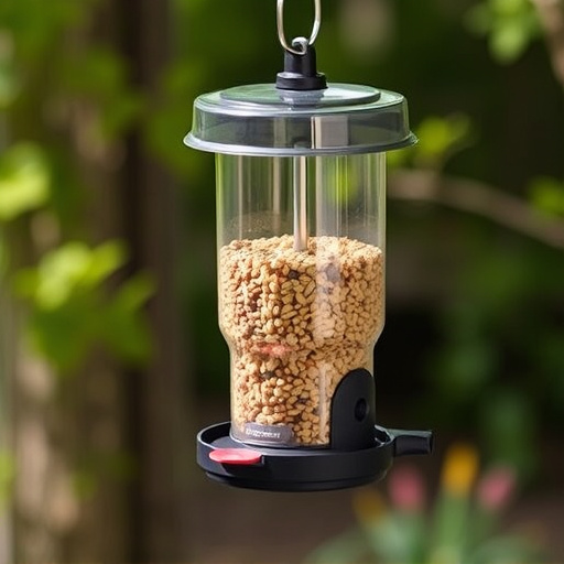 No-mess feeder with built-in seed guard