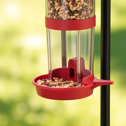 No-mess feeder with built-in seed guard
