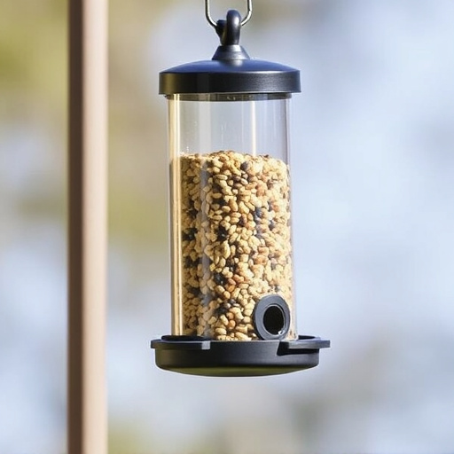 No-mess feeder with built-in seed guard