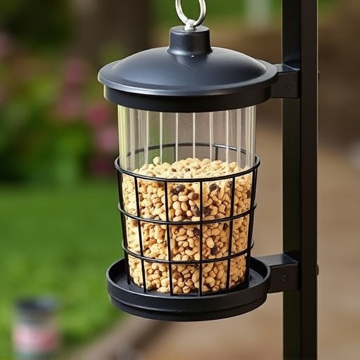 No-mess feeder with built-in seed guard