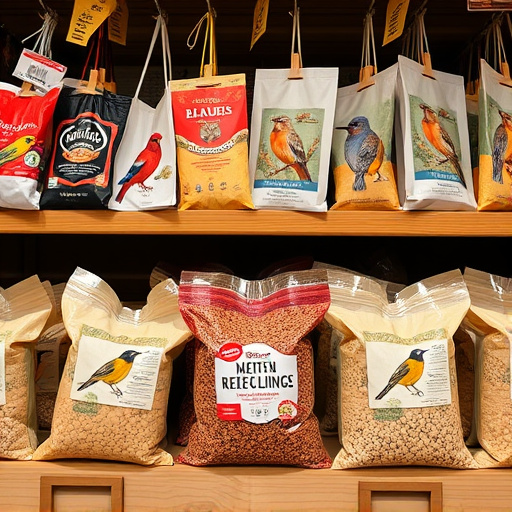 Online shop displaying wild bird food bags