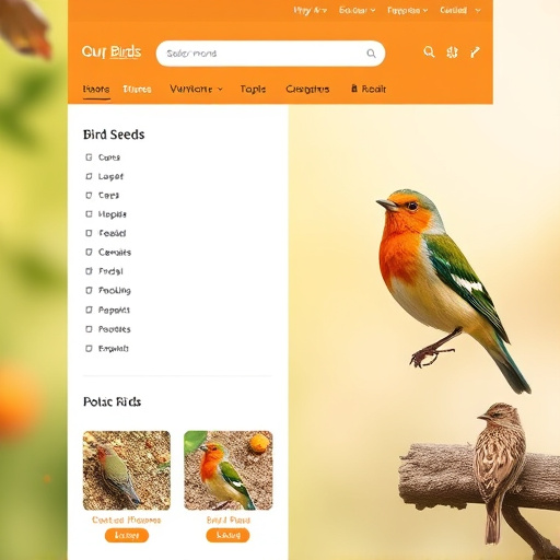 Online store page showing bird seed options