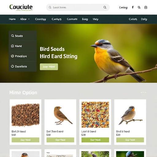 Online store page showing bird seed options