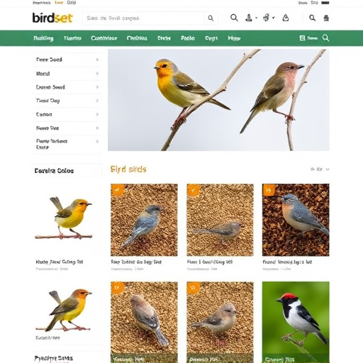 Online store page showing bird seed options