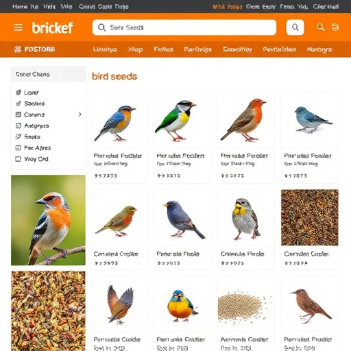 Online store page showing bird seed options