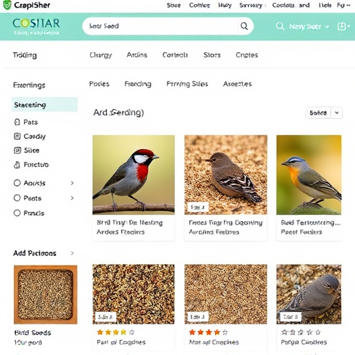 Online store page showing bird seed options