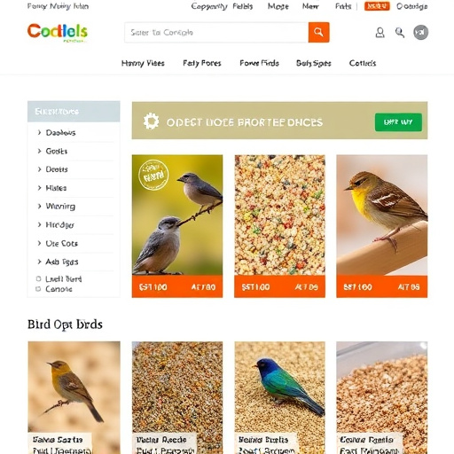Online store page showing bird seed options