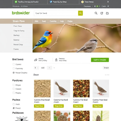 Online store page showing bird seed options