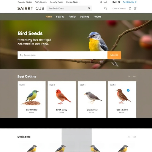 Online store page showing bird seed options