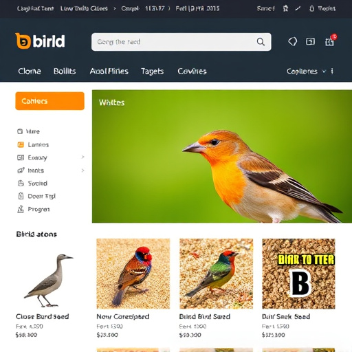Online store page showing bird seed options