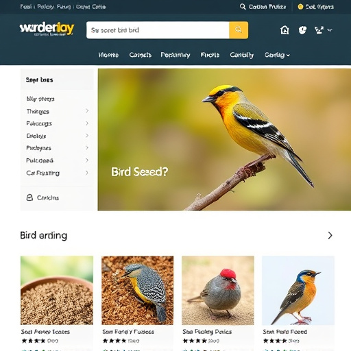 Online store page showing bird seed options