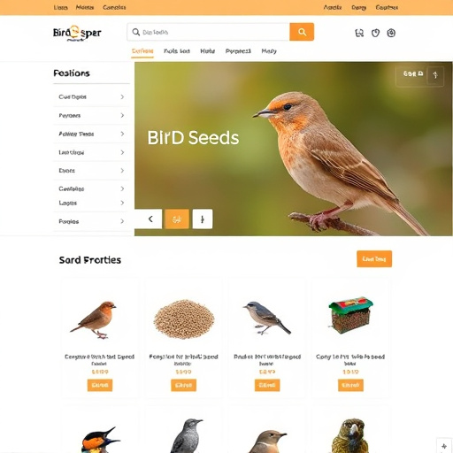 Online store page showing bird seed options