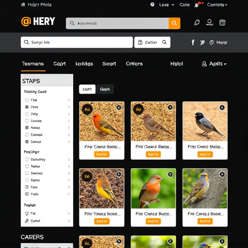 Online store page showing bird seed options