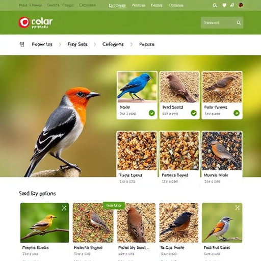 Online store page showing bird seed options