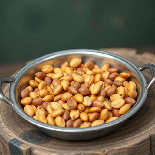 Open metal tray with sunflower seeds