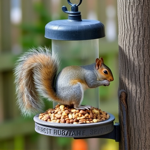 Outdoor feeder preventing squirrel access
