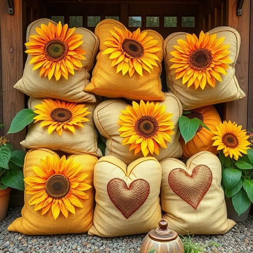 Outdoor storage of sunflower heart sacks