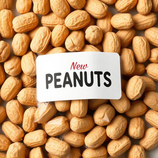 Packaged peanuts with clear label