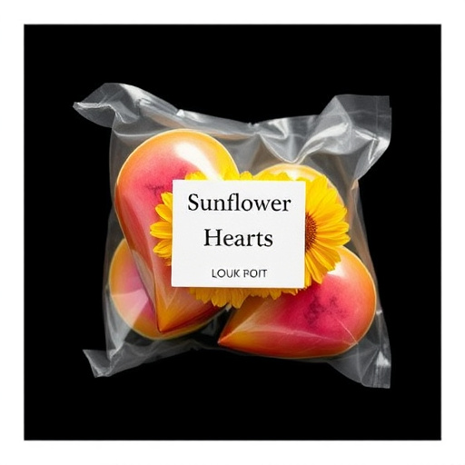 Packaged sunflower hearts with label visible