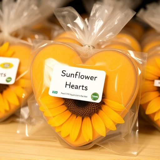Packaged sunflower hearts with label visible