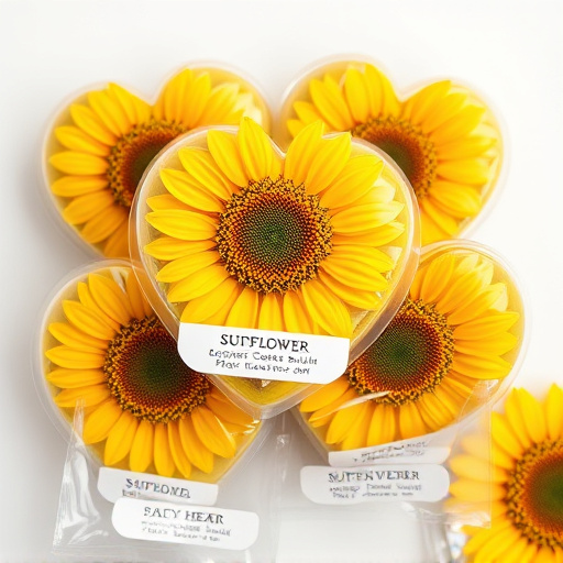 Packaged sunflower hearts with label visible