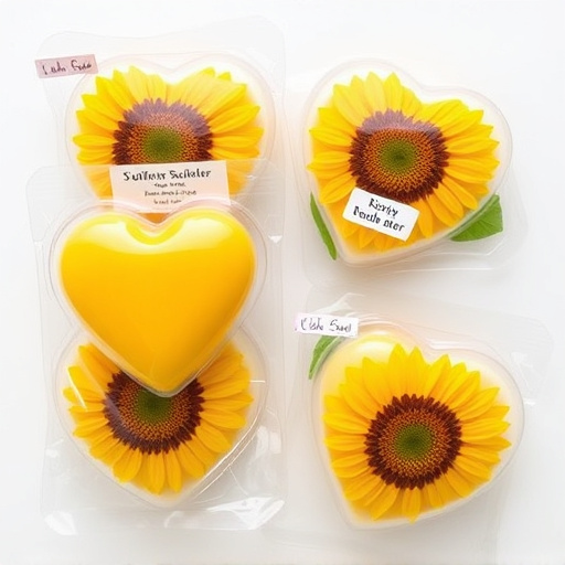 Packaged sunflower hearts with label visible