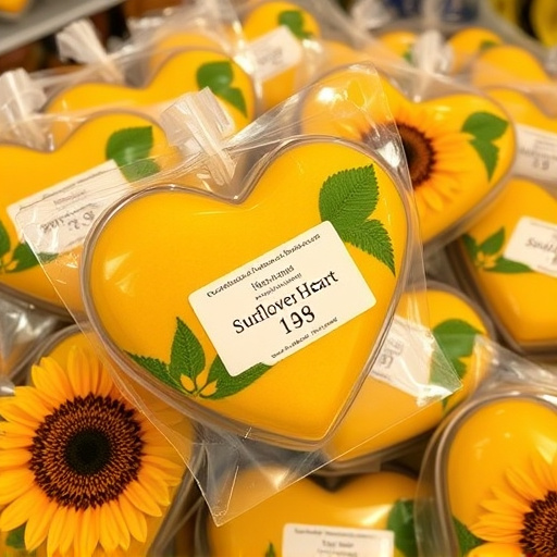 Packaged sunflower hearts with label visible
