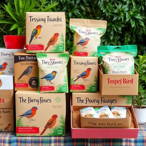 Packed boxes of bird food subscription