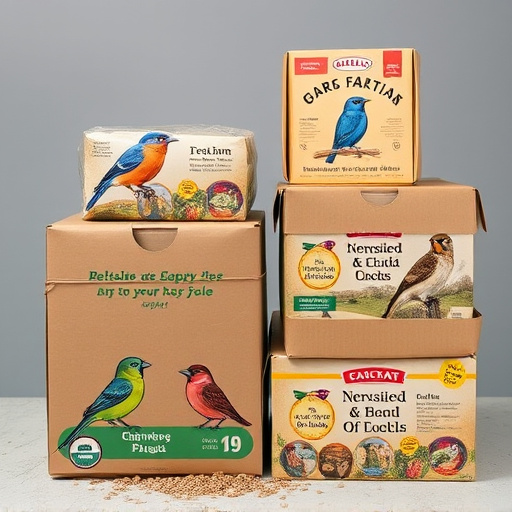 Packed boxes of bird food subscription