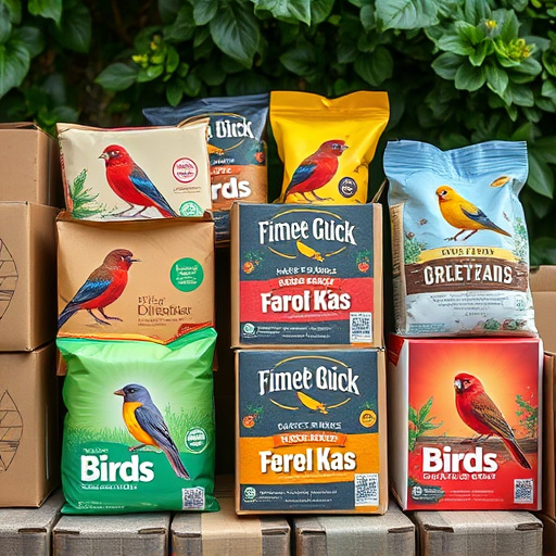 Packed boxes of bird food subscription