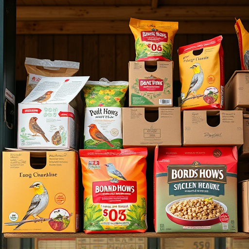 Packed boxes of bird food subscription