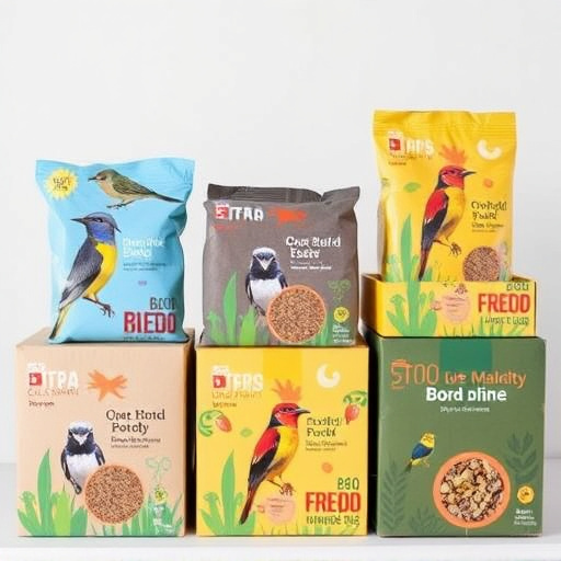 Packed boxes of bird food subscription