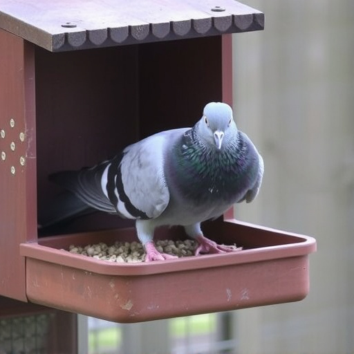 Pigeon unable to access seed tray